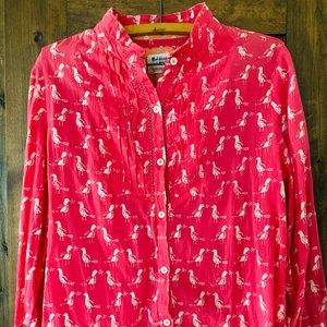 Womens Anthropolgie Holding horses blouse